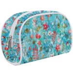 Snowy Winter Foliage, Adoxali, Christmas, Berry, Blue Make Up Case (Large)