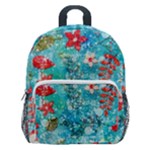 Snowy Winter Foliage, Adoxali, Christmas, Berry, Blue Kids  Age 5-10 Lightweight School Backpack with Side Pockets