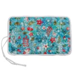 Snowy Winter Foliage, Adoxali, Christmas, Berry, Blue Pen Storage Case (S)