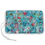 Snowy Winter Foliage, Adoxali, Christmas, Berry, Blue Pen Storage Case (L)