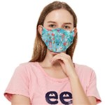 Snowy Winter Foliage, Adoxali, Christmas, Berry, Blue Fitted Cloth Face Mask (Adult)