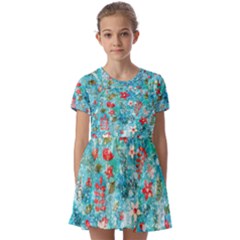 Kids  Short Sleeve Pinafore Style Dress 