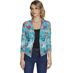 Women s Casual 3/4 Sleeve Spring Jacket 