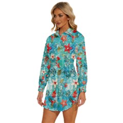 Womens Long Sleeve Shirt Dress 