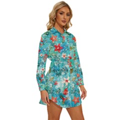 Womens Long Sleeve Shirt Dress 