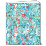 Snowy Winter Foliage, Adoxali, Christmas, Berry, Blue 8  x 10  Softcover Notebook