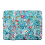 Snowy Winter Foliage, Adoxali, Christmas, Berry, Blue 15  Vertical Laptop Sleeve Case With Pocket