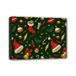 Texture, Pattern, Red, Craciun, Christmas, Hat, Santa, Green Mini Canvas 7  x 5  (Stretched)