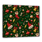 Texture, Pattern, Red, Craciun, Christmas, Hat, Santa, Green Canvas 24  x 20  (Stretched)