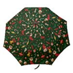 Texture, Pattern, Red, Craciun, Christmas, Hat, Santa, Green Folding Umbrellas