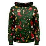 Texture, Pattern, Red, Craciun, Christmas, Hat, Santa, Green Women s Pullover Hoodie