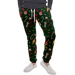 Texture, Pattern, Red, Craciun, Christmas, Hat, Santa, Green Men s Jogger Sweatpants