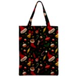 Texture, Pattern, Red, Craciun, Christmas, Hat, Santa, Green Zipper Classic Tote Bag