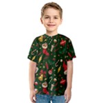 Texture, Pattern, Red, Craciun, Christmas, Hat, Santa, Green Kids  Sport Mesh T-Shirt