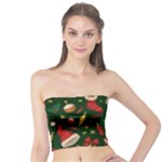 Texture, Pattern, Red, Craciun, Christmas, Hat, Santa, Green Tube Top