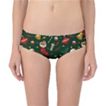 Texture, Pattern, Red, Craciun, Christmas, Hat, Santa, Green Classic Bikini Bottoms