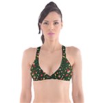 Texture, Pattern, Red, Craciun, Christmas, Hat, Santa, Green Plunge Bikini Top