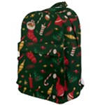 Texture, Pattern, Red, Craciun, Christmas, Hat, Santa, Green Classic Backpack