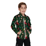 Texture, Pattern, Red, Craciun, Christmas, Hat, Santa, Green Kids  Windbreaker