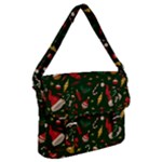 Texture, Pattern, Red, Craciun, Christmas, Hat, Santa, Green Buckle Messenger Bag