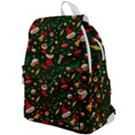 Texture, Pattern, Red, Craciun, Christmas, Hat, Santa, Green Top Flap Backpack