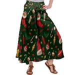 Texture, Pattern, Red, Craciun, Christmas, Hat, Santa, Green Women s Satin Palazzo Pants