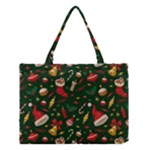 Texture, Pattern, Red, Craciun, Christmas, Hat, Santa, Green Medium Tote Bag