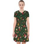 Texture, Pattern, Red, Craciun, Christmas, Hat, Santa, Green Adorable in Chiffon Dress