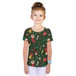 Texture, Pattern, Red, Craciun, Christmas, Hat, Santa, Green Kids  One Piece T-Shirt