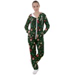 Texture, Pattern, Red, Craciun, Christmas, Hat, Santa, Green Women s Tracksuit