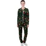 Texture, Pattern, Red, Craciun, Christmas, Hat, Santa, Green Casual Jacket and Pants Set