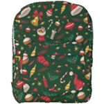 Texture, Pattern, Red, Craciun, Christmas, Hat, Santa, Green Full Print Backpack