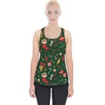 Texture, Pattern, Red, Craciun, Christmas, Hat, Santa, Green Piece Up Tank Top