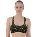 Texture, Pattern, Red, Craciun, Christmas, Hat, Santa, Green Line Them Up Sports Bra