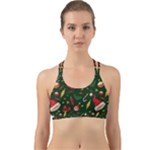 Texture, Pattern, Red, Craciun, Christmas, Hat, Santa, Green Back Web Sports Bra