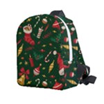 Texture, Pattern, Red, Craciun, Christmas, Hat, Santa, Green Kids  Age 2-4 Lightweight Preschool Backpack