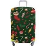 Texture, Pattern, Red, Craciun, Christmas, Hat, Santa, Green Luggage Cover (Large)