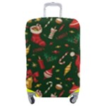 Texture, Pattern, Red, Craciun, Christmas, Hat, Santa, Green Luggage Cover (Medium)