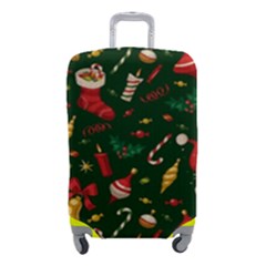 Texture, Pattern, Red, Craciun, Christmas, Hat, Santa, Green Luggage Cover (Small) from ArtsNow.com