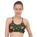 Texture, Pattern, Red, Craciun, Christmas, Hat, Santa, Green Basic Training Sports Bra