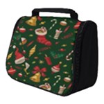 Texture, Pattern, Red, Craciun, Christmas, Hat, Santa, Green Full Print Travel Pouch (Small)