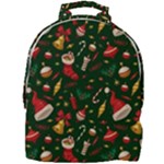 Texture, Pattern, Red, Craciun, Christmas, Hat, Santa, Green Mini Full Print Backpack