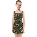 Texture, Pattern, Red, Craciun, Christmas, Hat, Santa, Green Kids  Summer Sun Dress