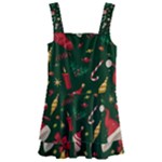 Texture, Pattern, Red, Craciun, Christmas, Hat, Santa, Green Kids  Layered Skirt Swimsuit