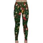 Texture, Pattern, Red, Craciun, Christmas, Hat, Santa, Green Lightweight Velour Classic Yoga Leggings