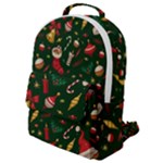 Texture, Pattern, Red, Craciun, Christmas, Hat, Santa, Green Flap Pocket Backpack (Small)