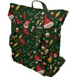 Texture, Pattern, Red, Craciun, Christmas, Hat, Santa, Green Buckle Up Backpack