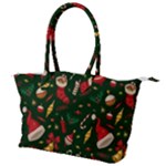 Texture, Pattern, Red, Craciun, Christmas, Hat, Santa, Green Canvas Shoulder Bag