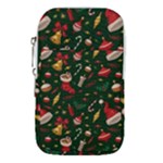 Texture, Pattern, Red, Craciun, Christmas, Hat, Santa, Green Waist Pouch (Large)