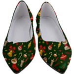 Texture, Pattern, Red, Craciun, Christmas, Hat, Santa, Green Women s Block Heels 